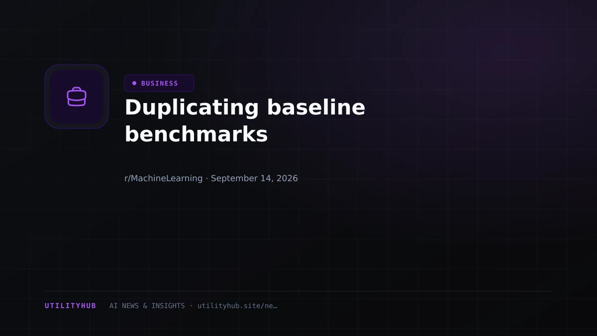 Visual for Duplicating baseline benchmarks