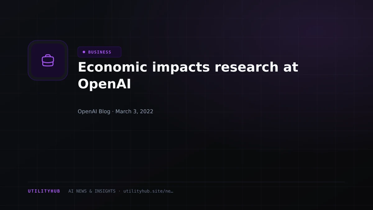 Visual reporting for Economic impacts research at OpenAI