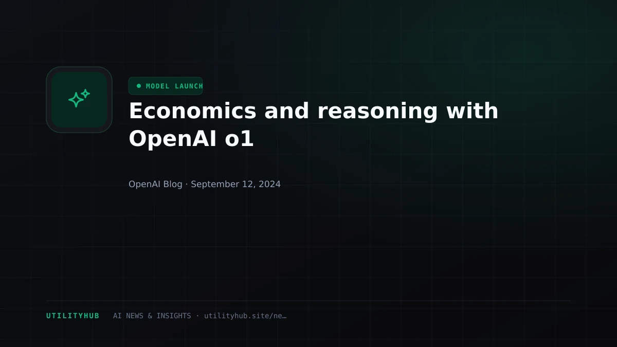 Visual reporting for Economics and reasoning with OpenAI o1