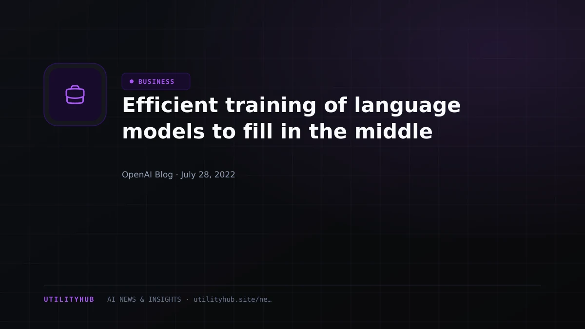 Visual reporting for Efficient training of language models to fill in the middle