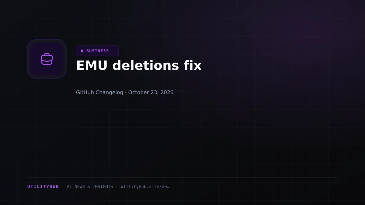 Visual reporting for EMU deletions fix
