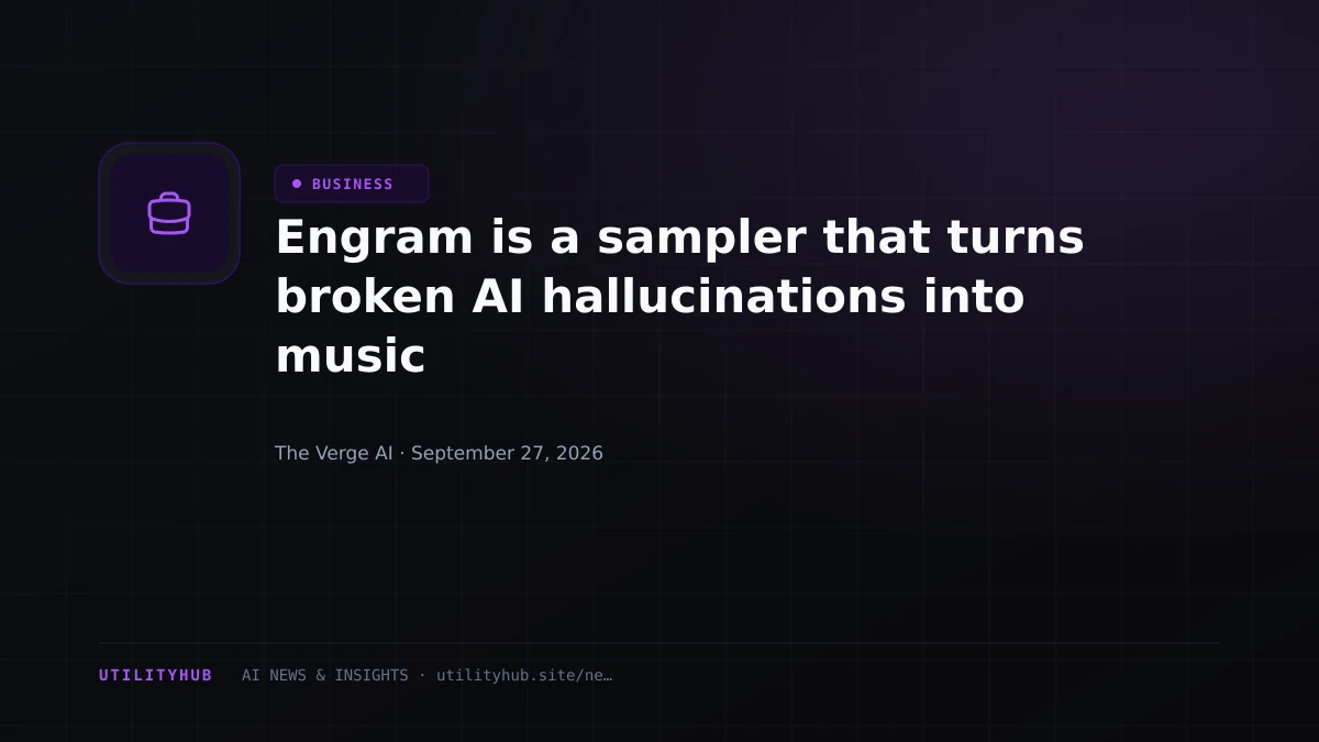 Engram is a sampler that turns broken AI hallucinations into music