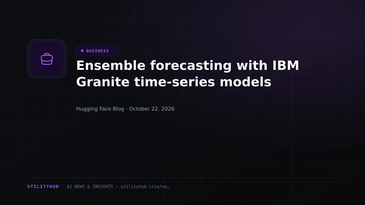 Ensemble forecasting with IBM Granite time-series models