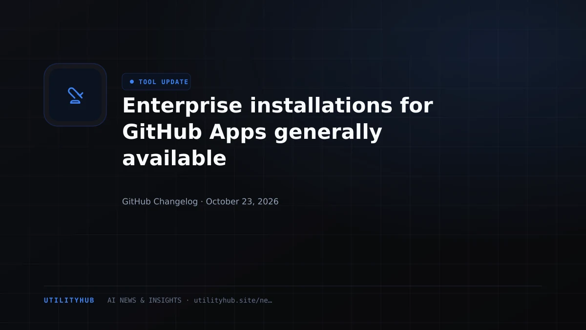 Visual reporting for Enterprise installations for GitHub Apps generally available