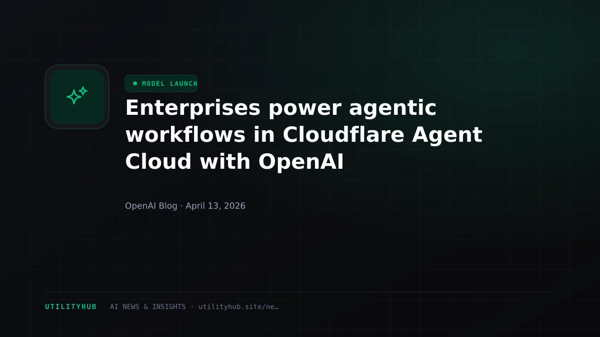 Visual for Enterprises power agentic workflows in Cloudflare Agent Cloud with OpenAI