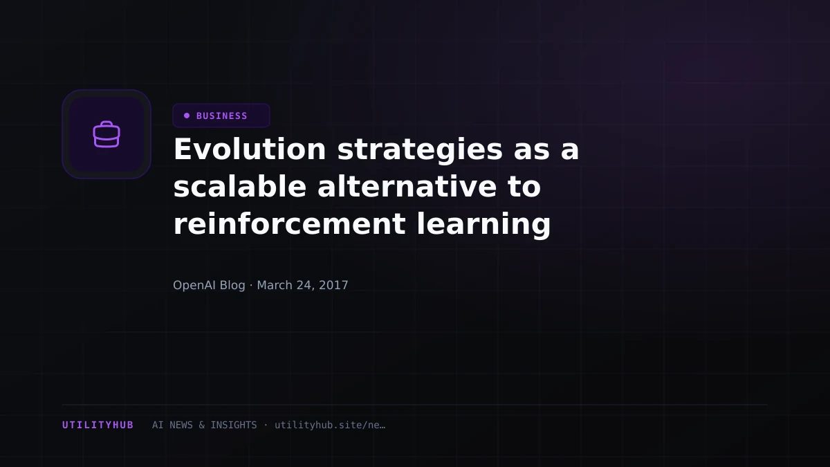 Visual reporting for Evolution strategies as a scalable alternative to reinforcement learning