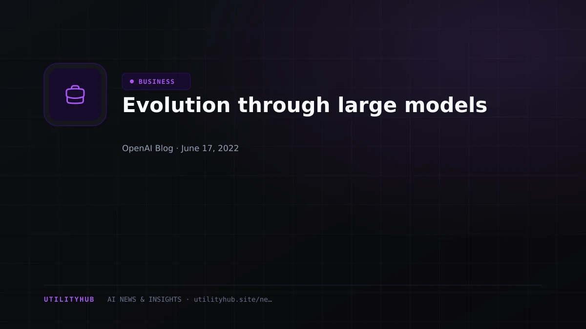 Visual reporting for Evolution through large models