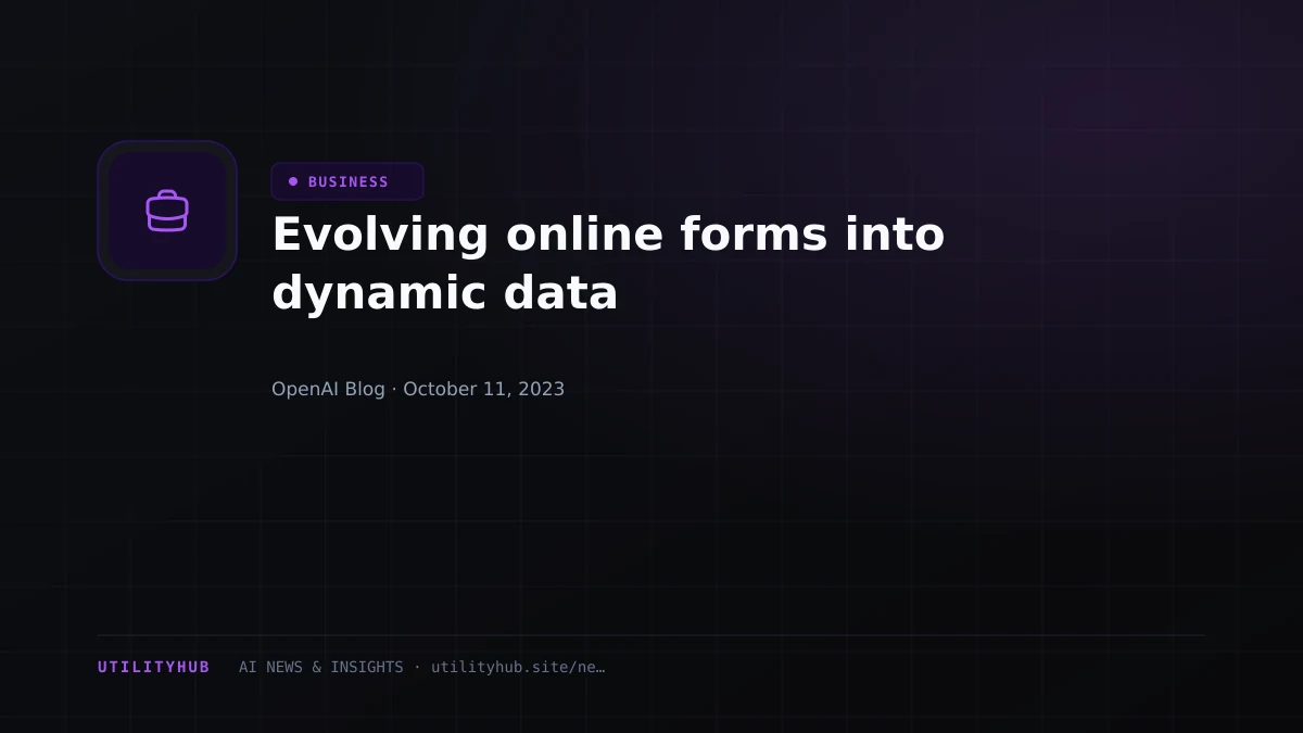Visual reporting for Evolving online forms into dynamic data