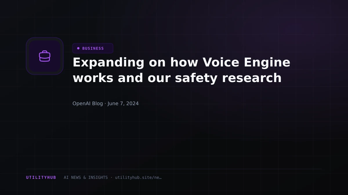 Visual reporting for Expanding on how Voice Engine works and our safety research