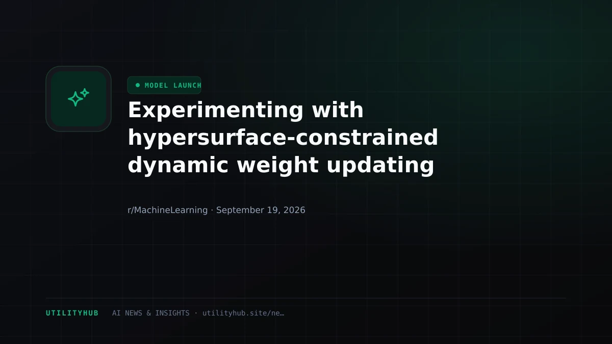 Experimenting with hypersurface-constrained dynamic weight updating