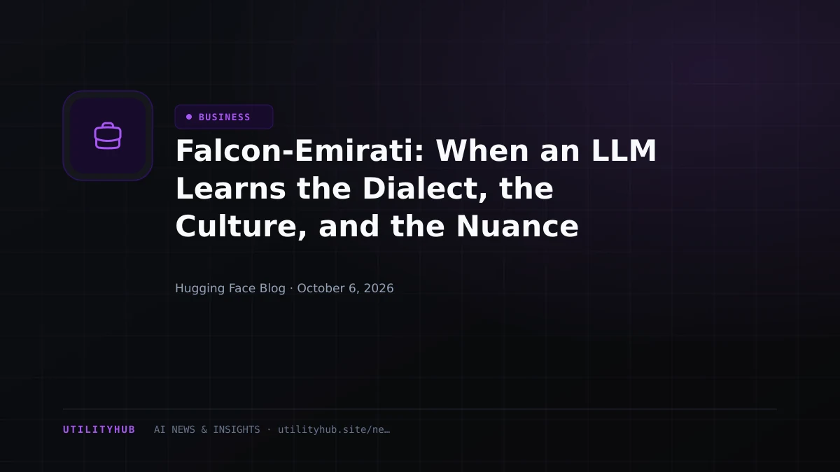 Visual reporting for Falcon-Emirati: When an LLM Learns the Dialect, the Culture, and the Nuance