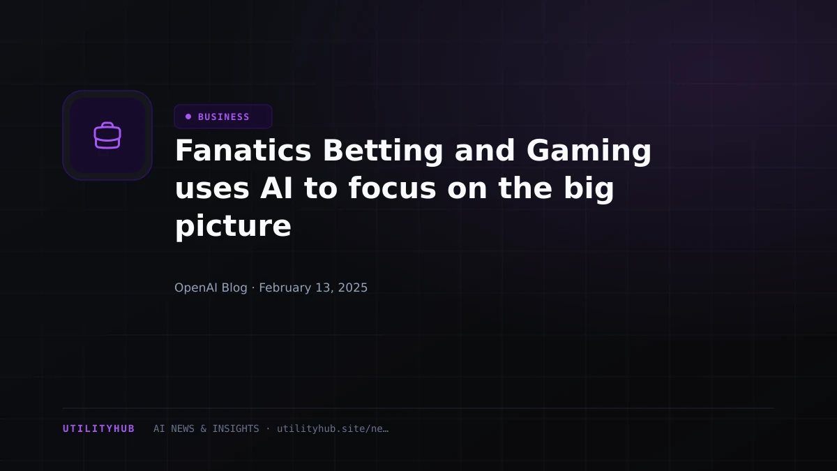 Visual reporting for Fanatics Betting and Gaming uses AI to focus on the big picture