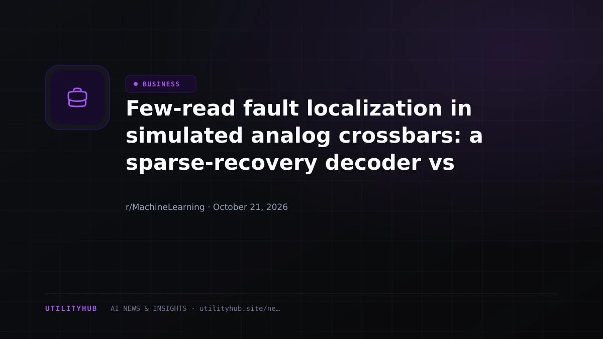 Visual reporting for Few-read fault localization in simulated analog crossbars: a sparse-recovery decoder vs reading every cell (with the claims that failed)