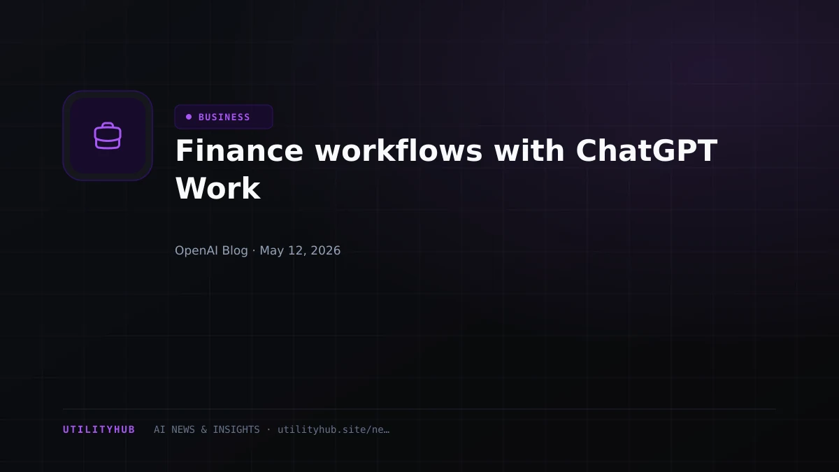Visual for Finance workflows with ChatGPT Work