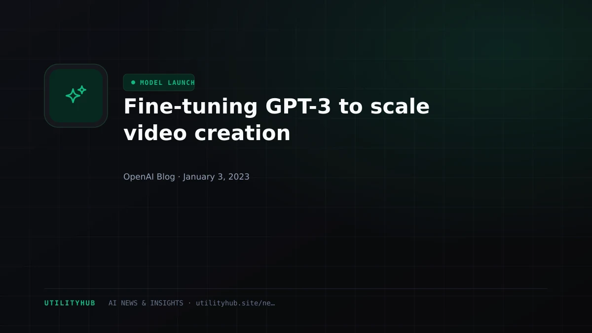 Visual reporting for Fine-tuning GPT-3 to scale video creation
