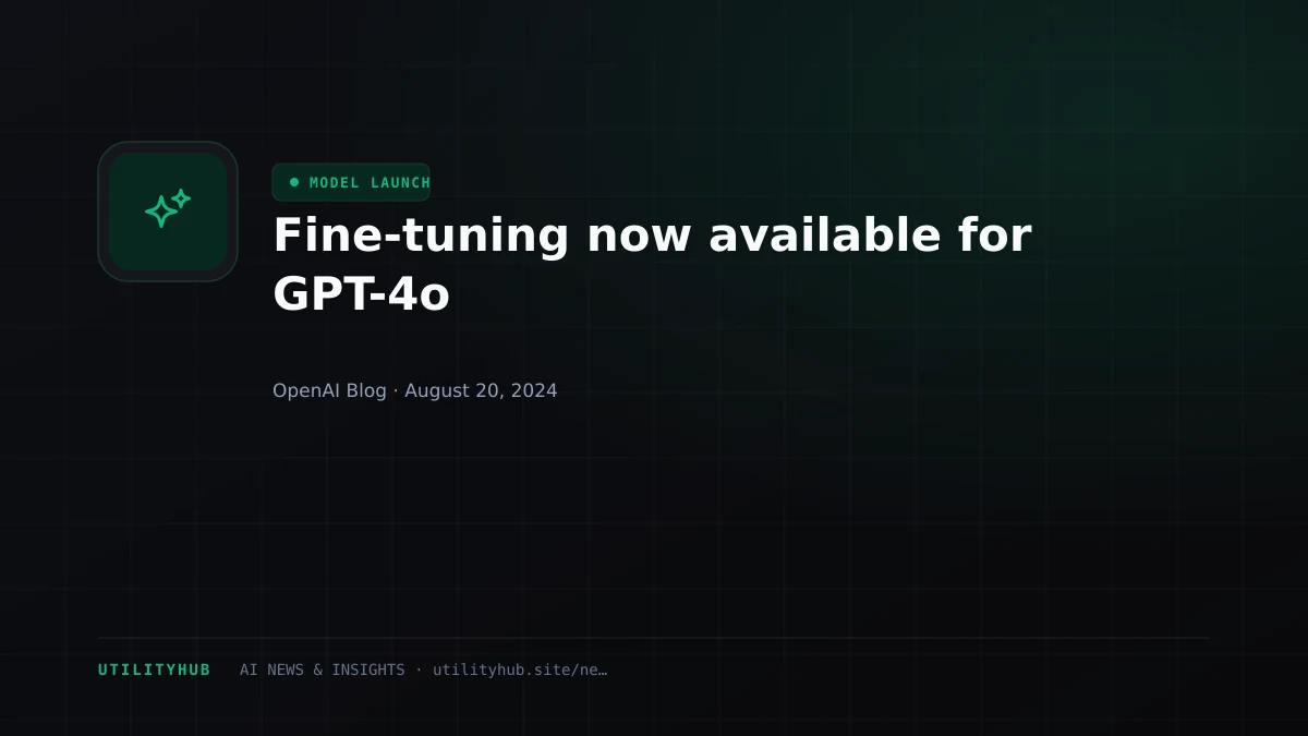 Visual reporting for Fine-tuning now available for GPT-4o