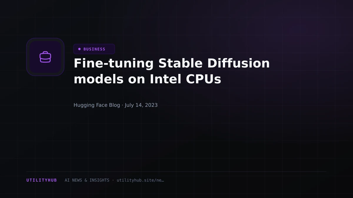 Visual reporting for Fine-tuning Stable Diffusion models on Intel CPUs