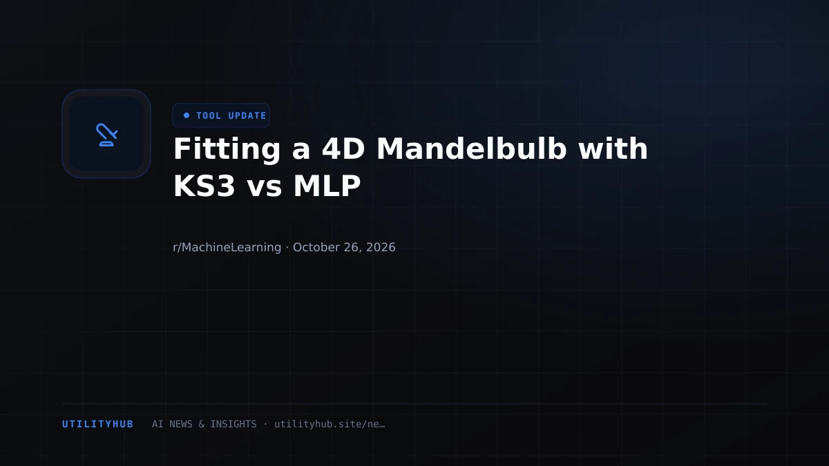 Fitting a 4D Mandelbulb with KS3 vs MLP