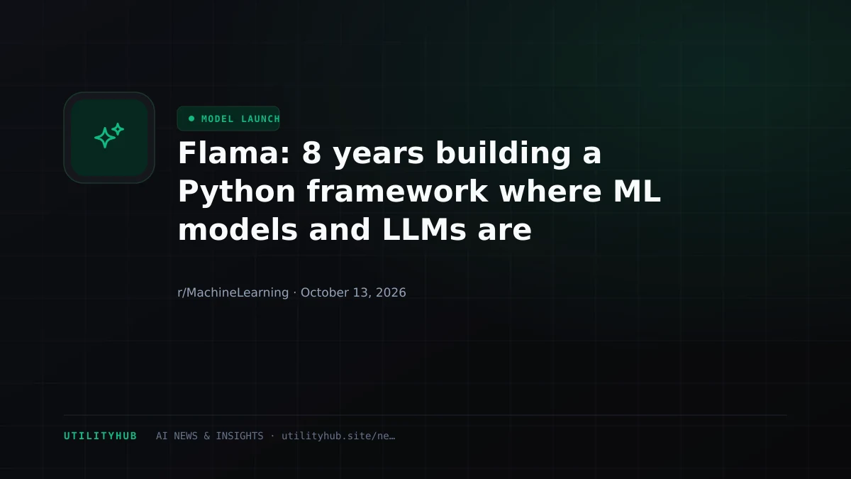 Visual reporting for Flama: 8 years building a Python framework where ML models and LLMs are first-class, now written up on arXiv