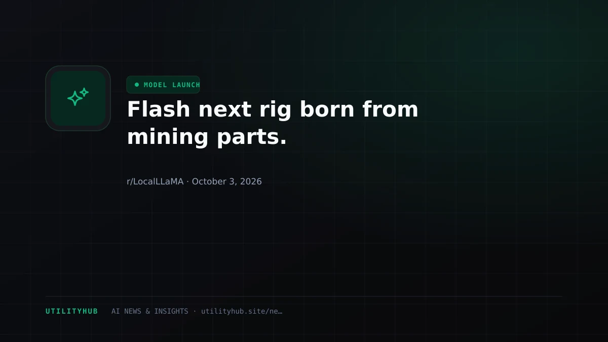 Visual reporting for Flash next rig born from mining parts.