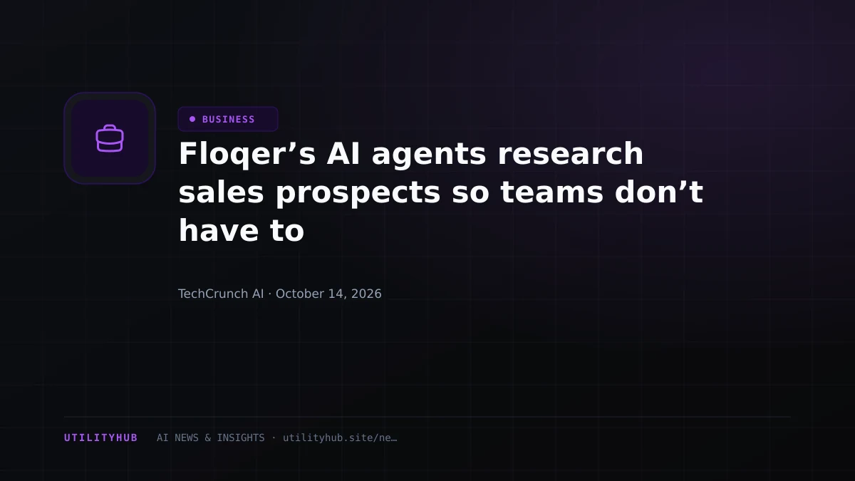 Visual reporting for Floqer’s AI agents research sales prospects so teams don’t have to