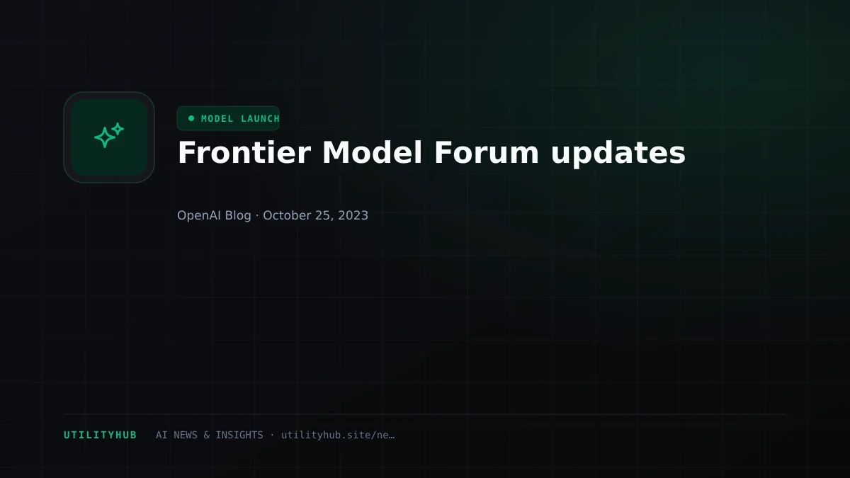 Visual reporting for Frontier Model Forum updates