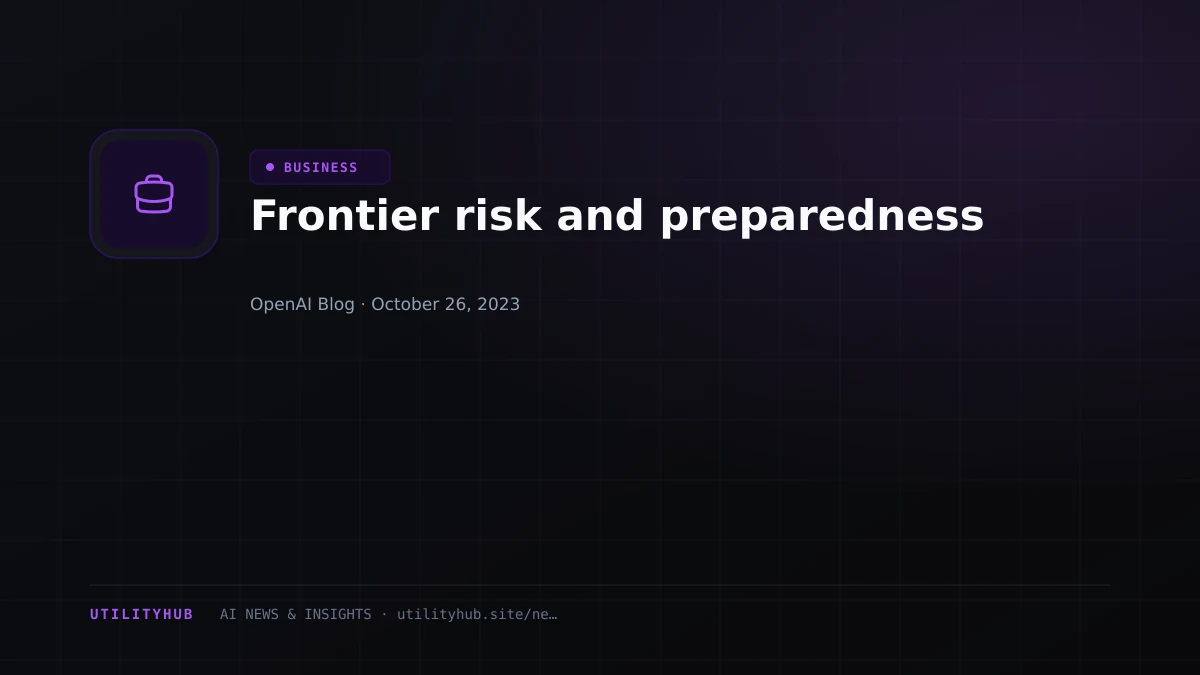 Visual reporting for Frontier risk and preparedness