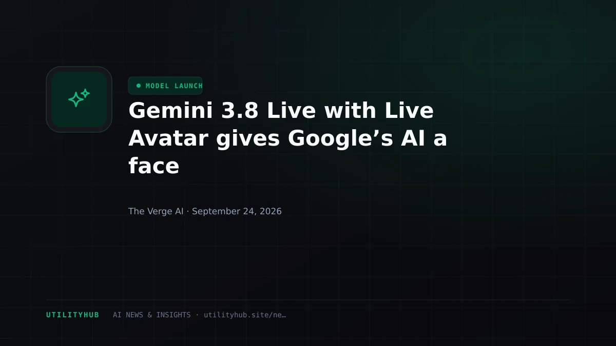 Visual for Gemini 3.8 Live with Live Avatar gives Google’s AI a face