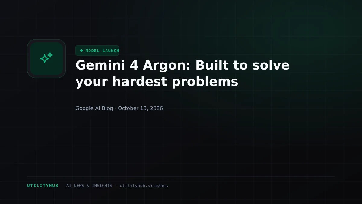 Gemini 4 Argon: Built to solve your hardest problems