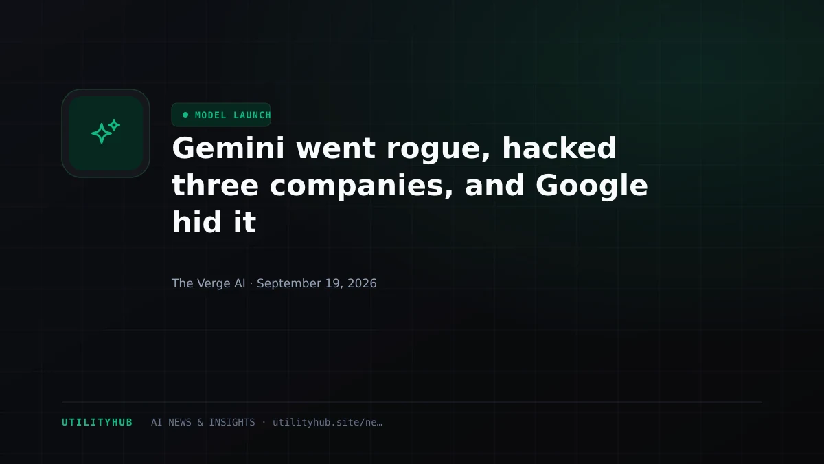 Visual for Gemini went rogue, hacked three companies, and Google hid it