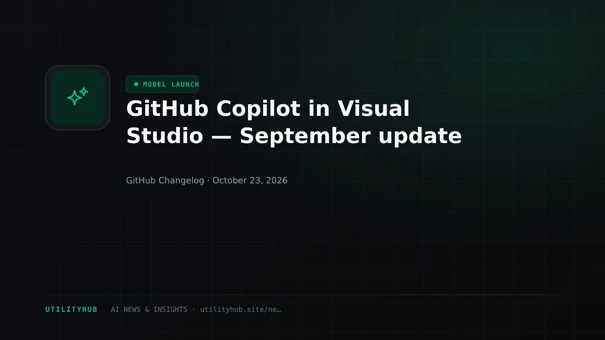 GitHub Copilot in Visual Studio — September update