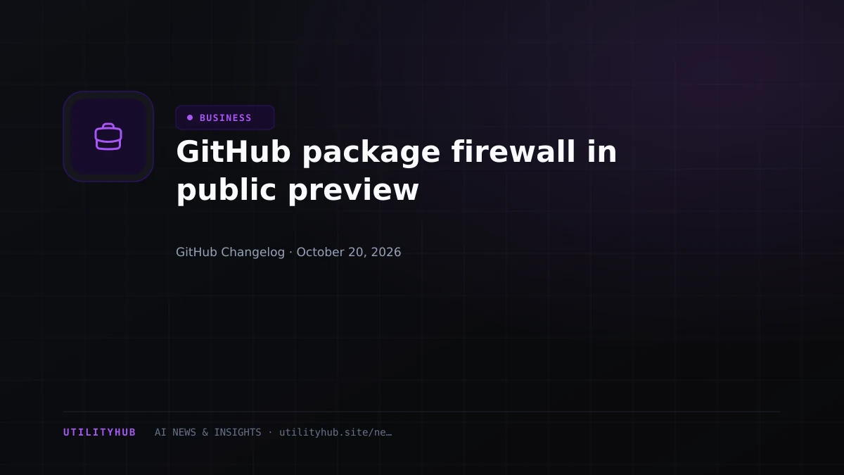 Visual reporting for GitHub package firewall in public preview
