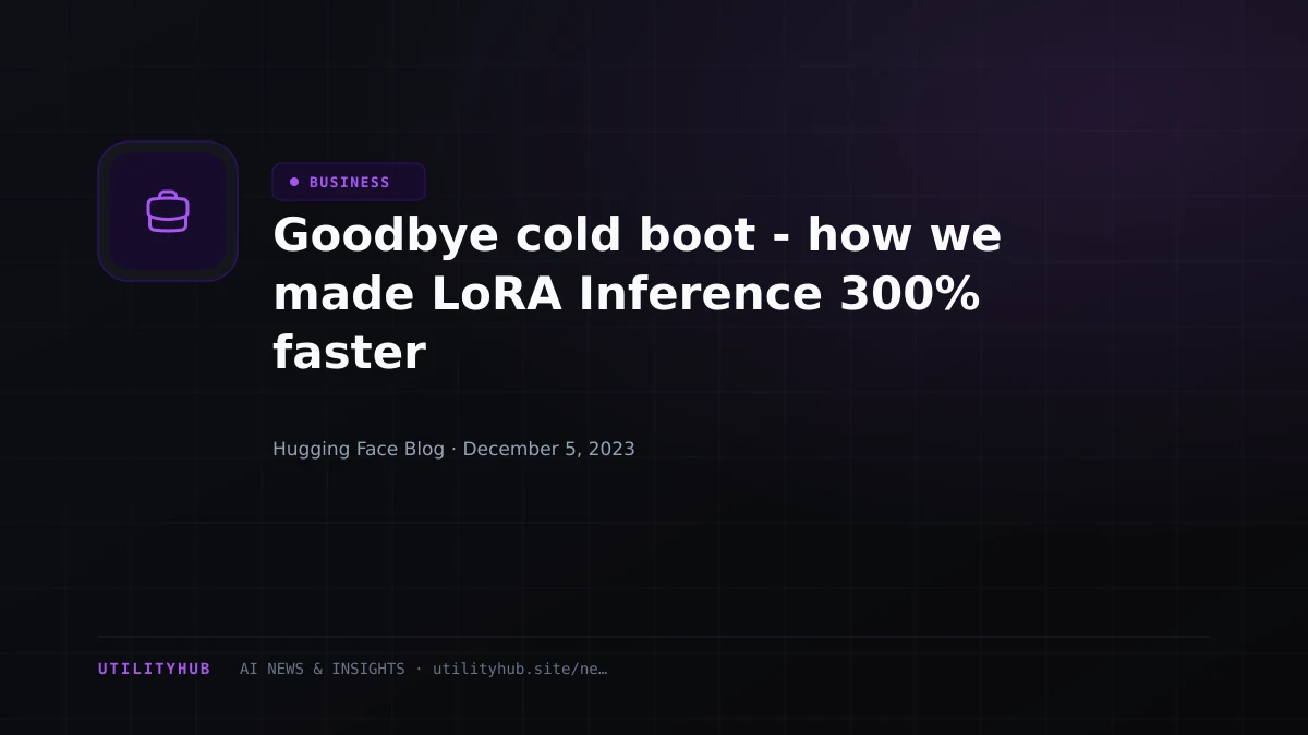 Visual reporting for Goodbye cold boot - how we made LoRA Inference 300% faster