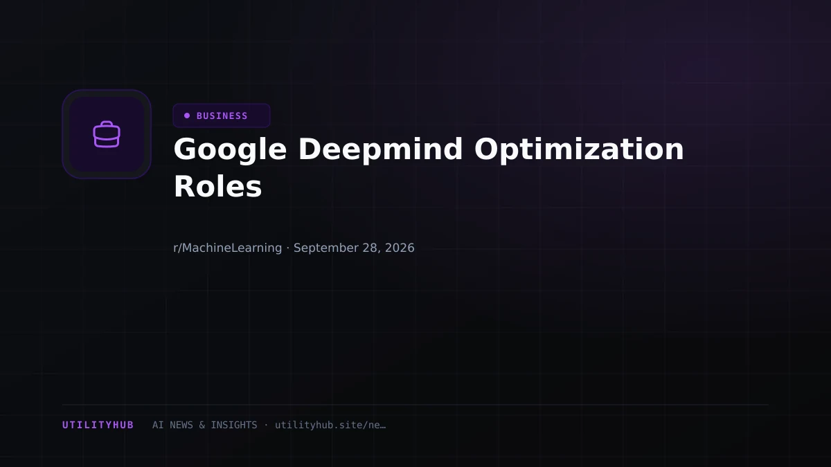 Visual for Google Deepmind Optimization Roles