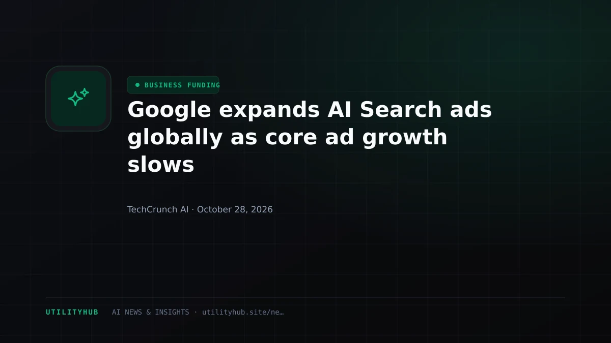 Google expands AI Search ads globally as core ad growth slows