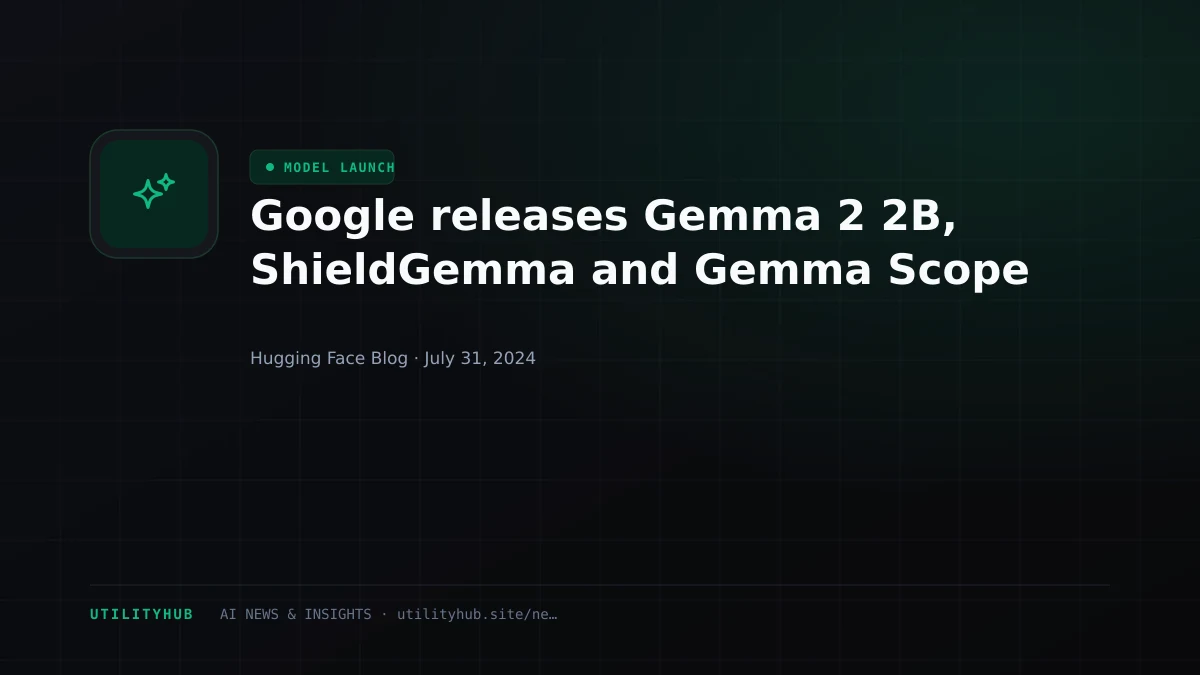 Visual reporting for Google releases Gemma 2 2B, ShieldGemma and Gemma Scope