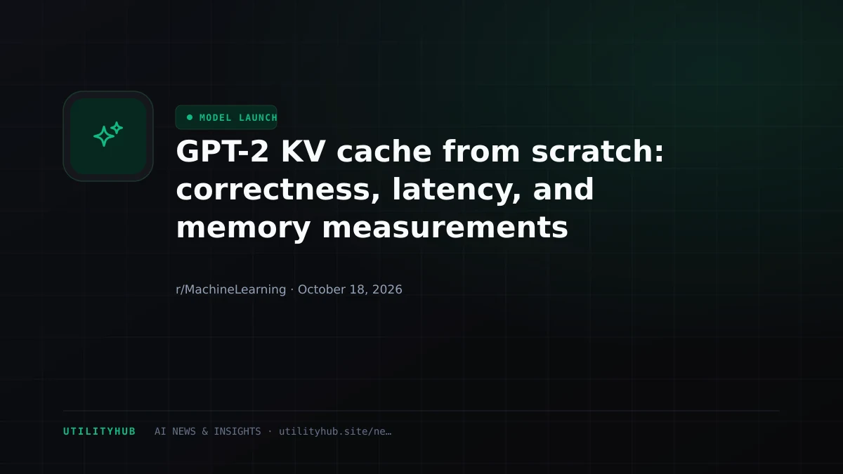 GPT-2 KV cache from scratch: correctness, latency, and memory measurements