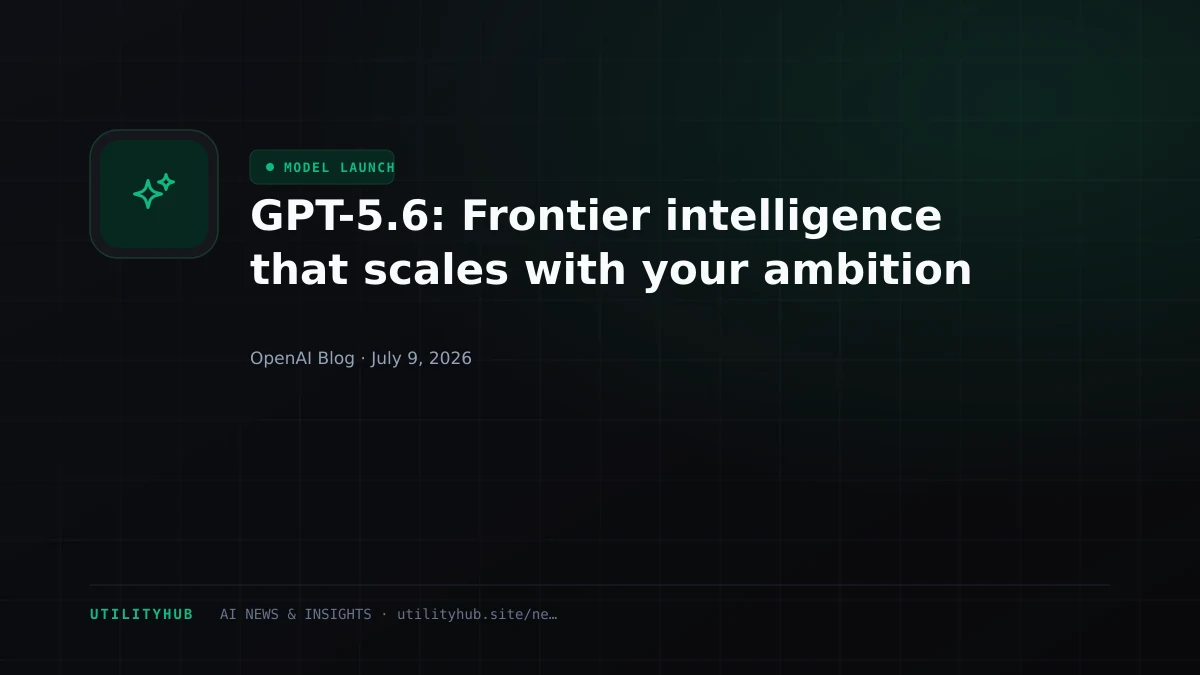Visual for GPT-5.6: Frontier intelligence that scales with your ambition