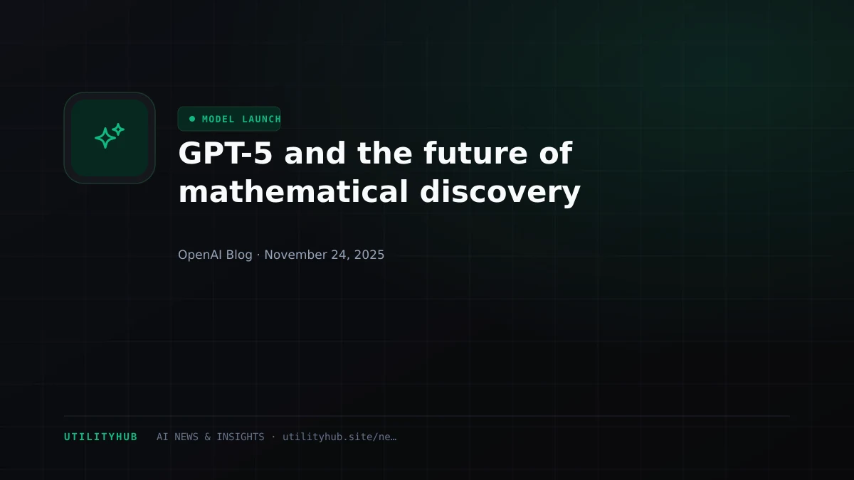 Visual for GPT-5 and the future of mathematical discovery