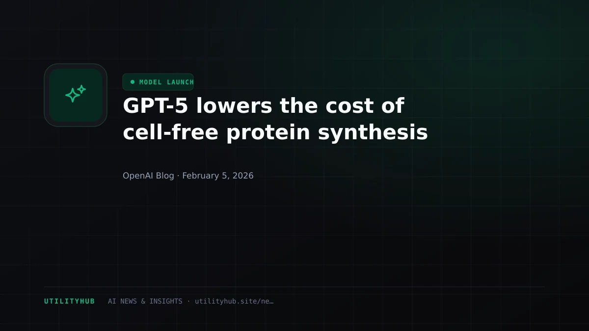 Visual for GPT-5 lowers the cost of cell-free protein synthesis