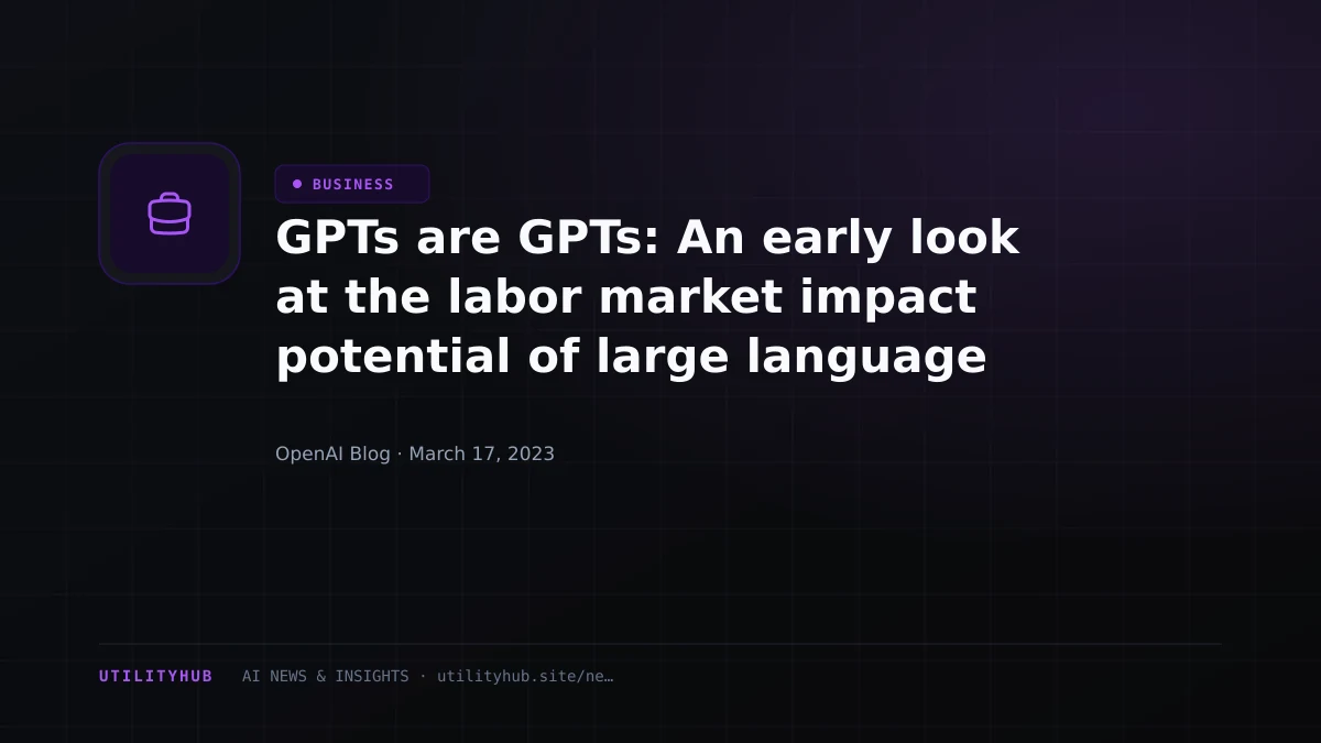 Visual reporting for GPTs are GPTs: An early look at the labor market impact potential of large language models