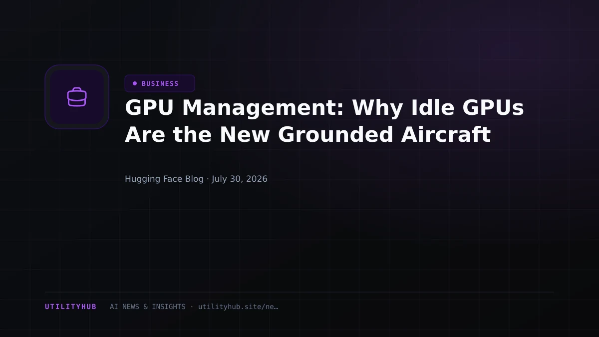 Visual for GPU Management: Why Idle GPUs Are the New Grounded Aircraft