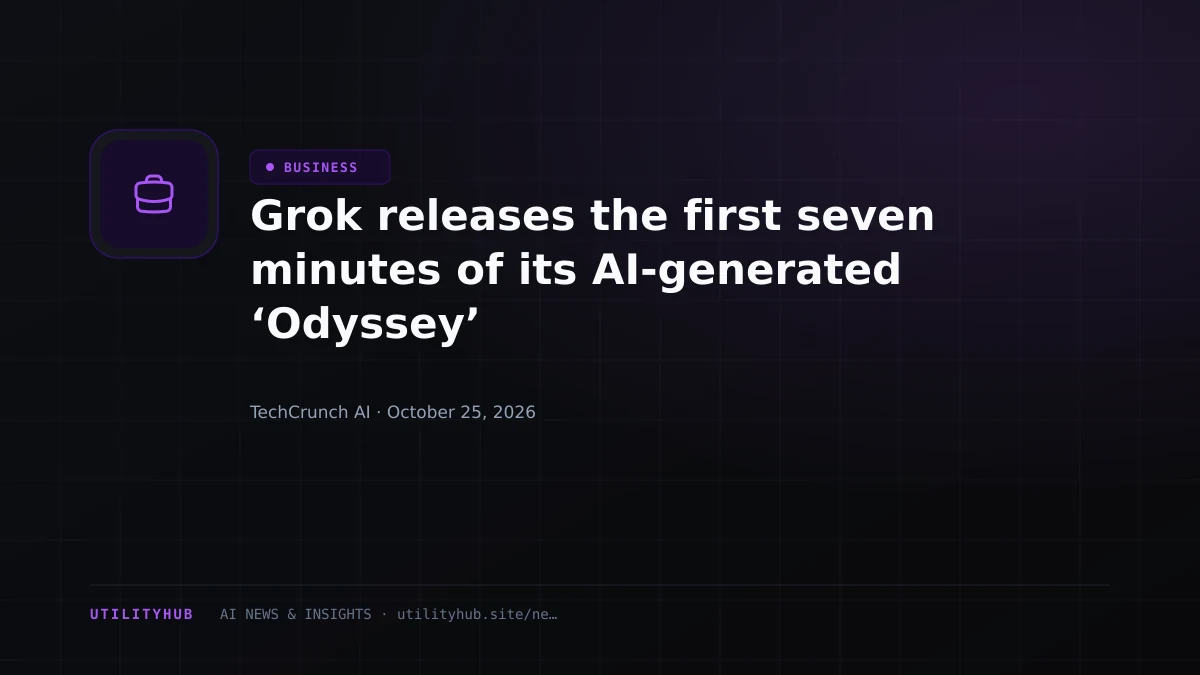 Visual reporting for Grok releases the first seven minutes of its AI-generated ‘Odyssey’