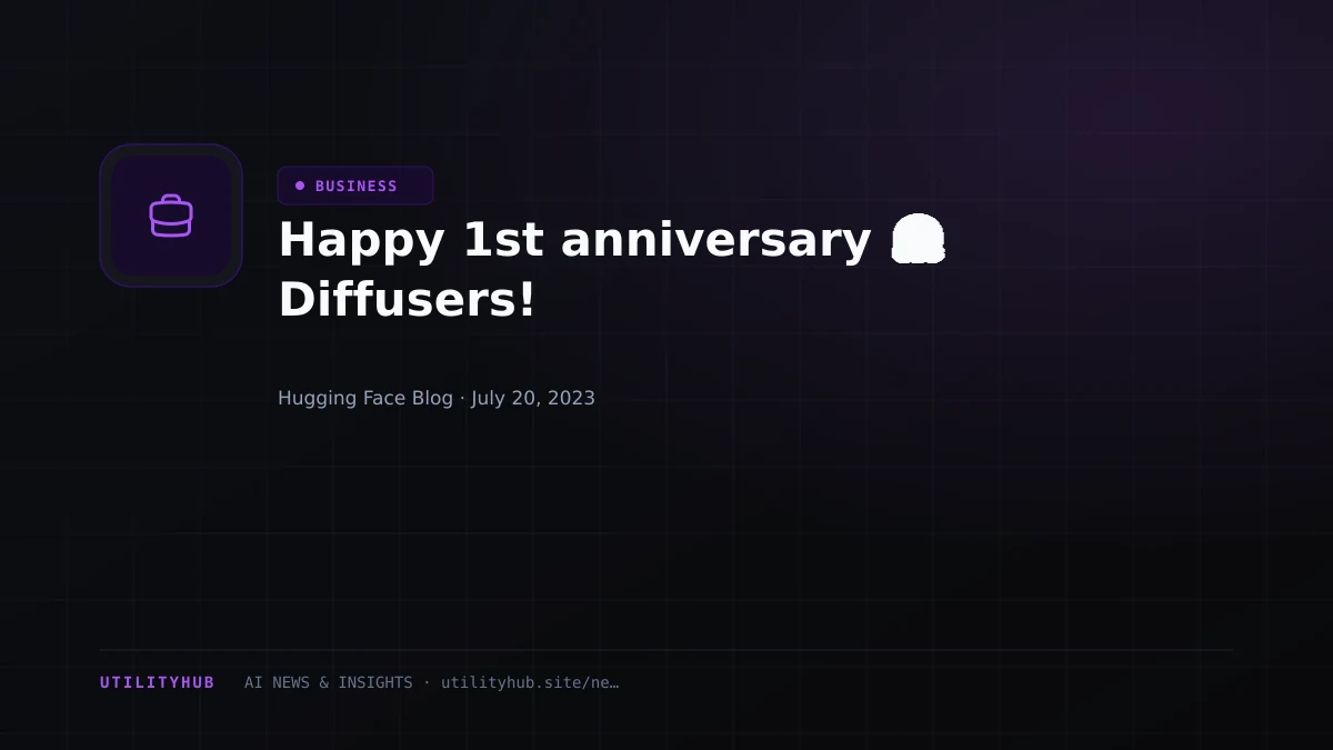 Visual reporting for Happy 1st anniversary 🤗 Diffusers!