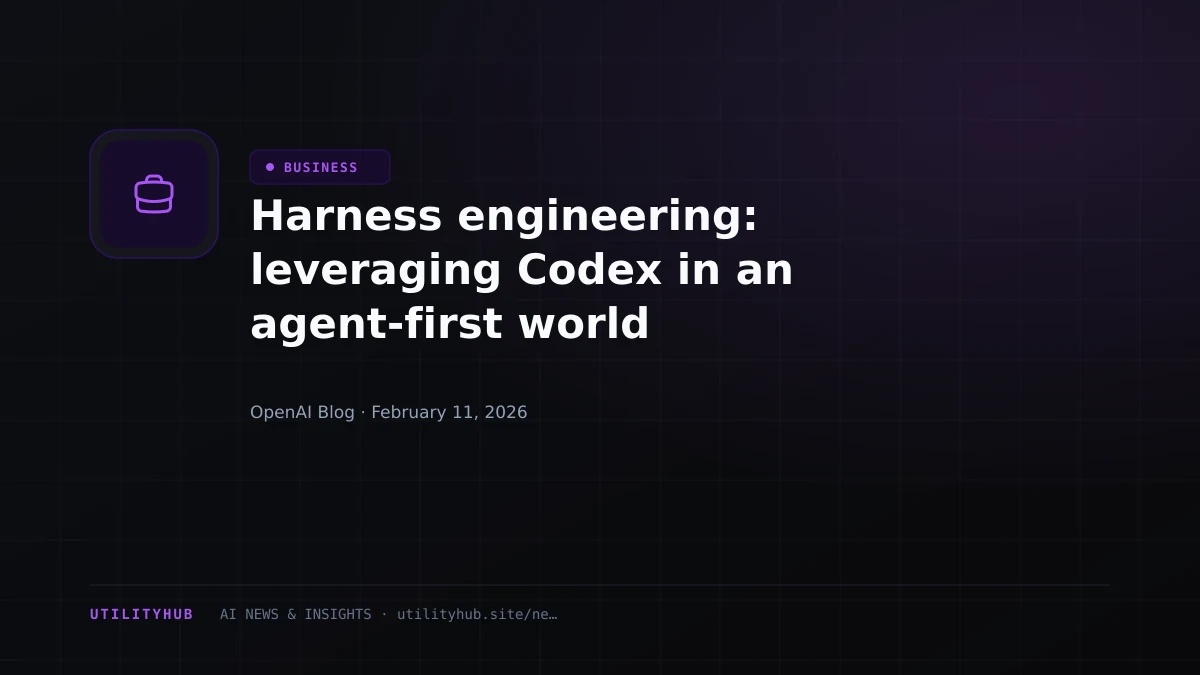 Visual for Harness engineering: leveraging Codex in an agent-first world