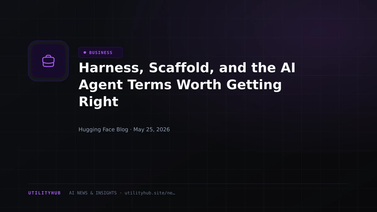 Visual for Harness, Scaffold, and the AI Agent Terms Worth Getting Right