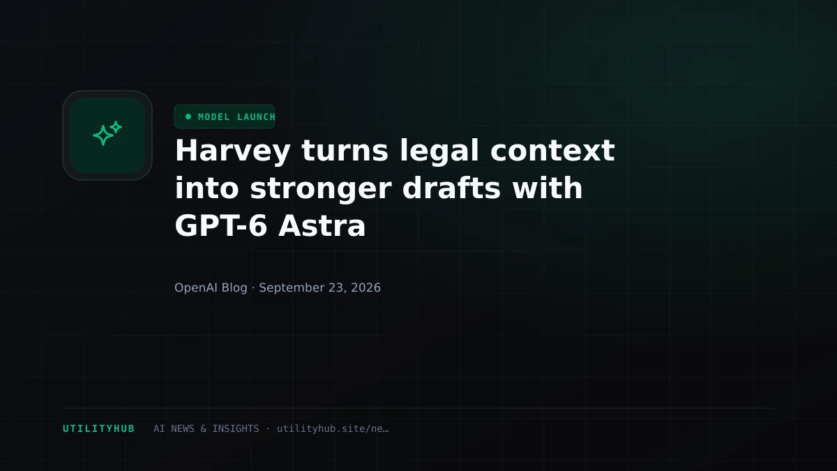 Visual for Harvey turns legal context into stronger drafts with GPT-6 Astra
