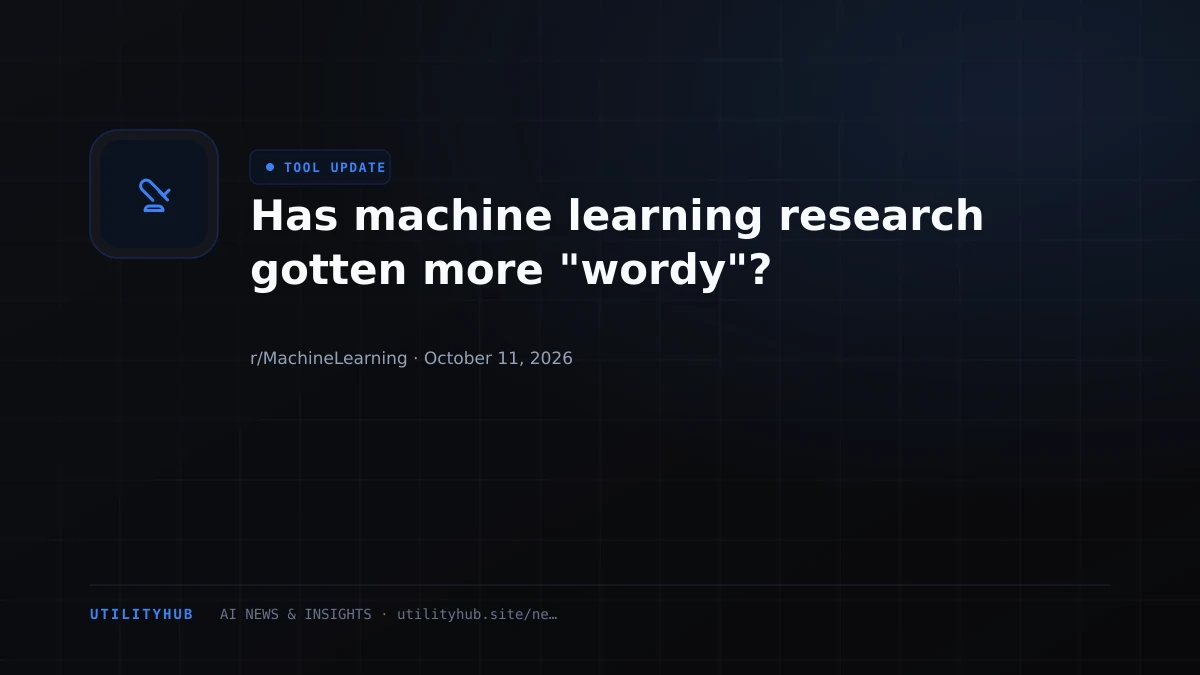 Visual reporting for Has machine learning research gotten more "wordy"?