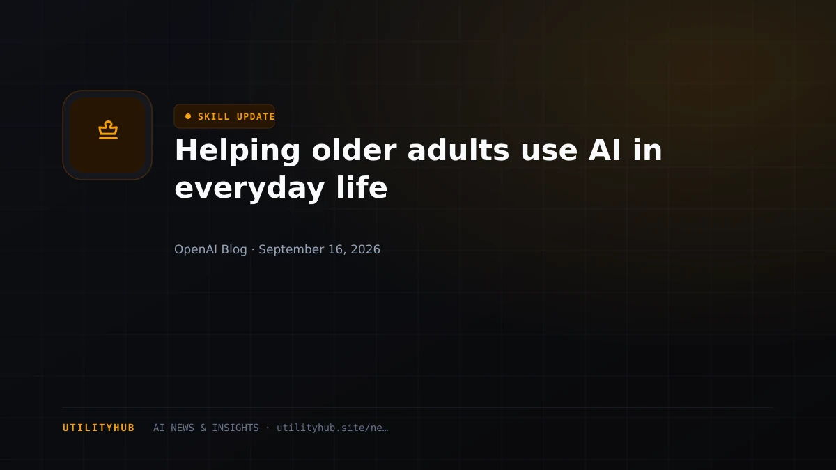 Visual for Helping older adults use AI in everyday life