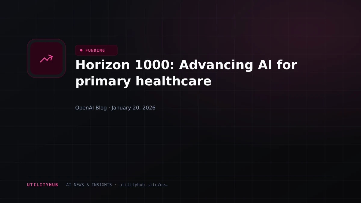 Visual for Horizon 1000: Advancing AI for primary healthcare